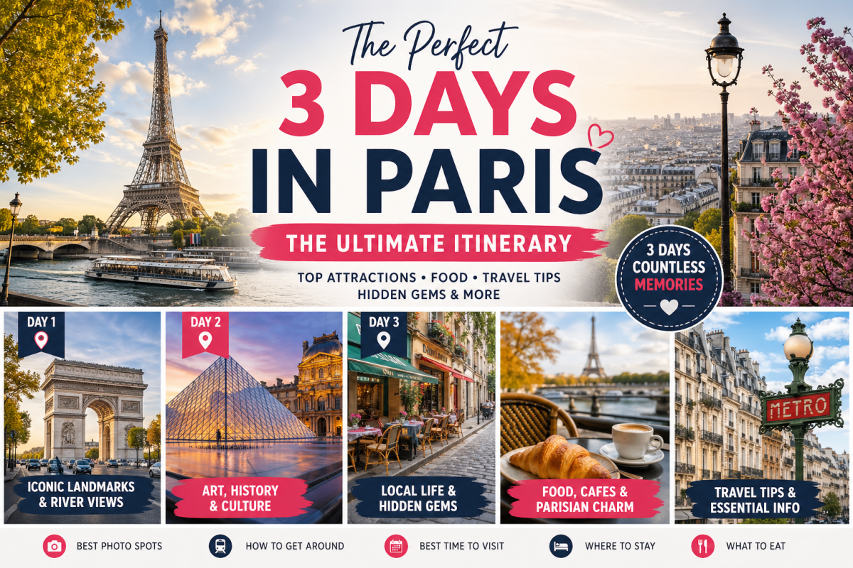 3 Days in Paris Itinerary (2026): The Ultimate Travel Guide for First-Time Visitors