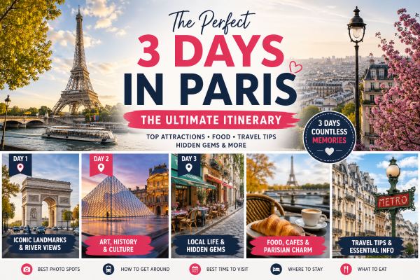3 Days in Paris Itinerary (2026): The Ultimate Travel Guide for First-Time Visitors